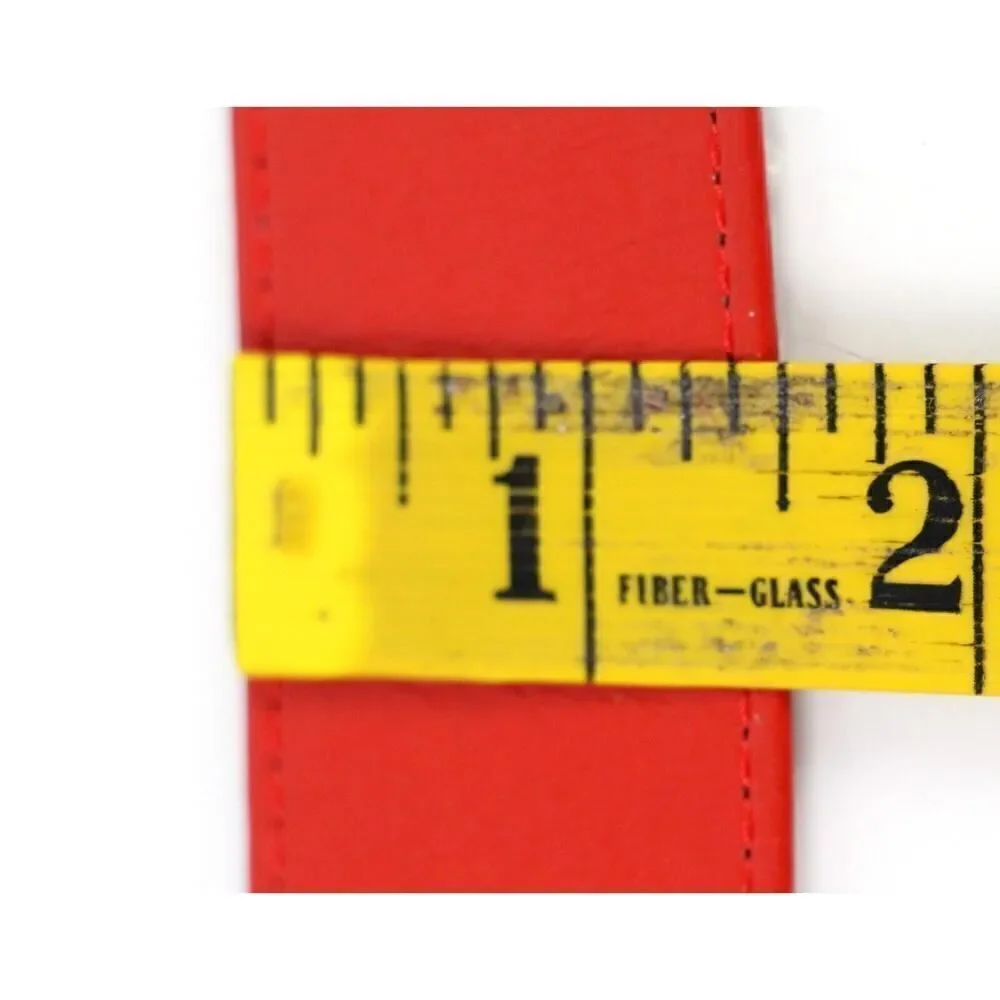 VTG ST. JOHN RED GENUINE LEATHER 1.5